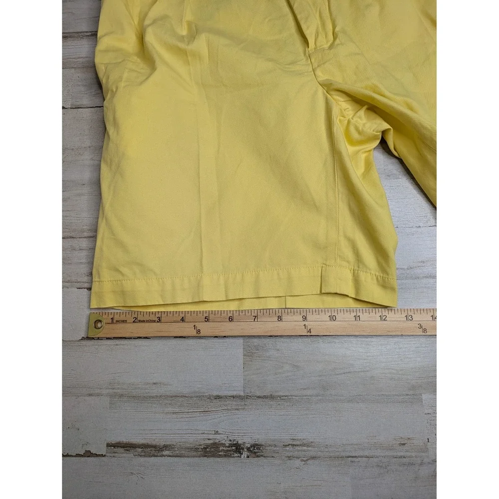 Vintage Polo Golf Ralph‎ Lauren Fairway Shorts Men 36 Yellow Chino Pleated Front